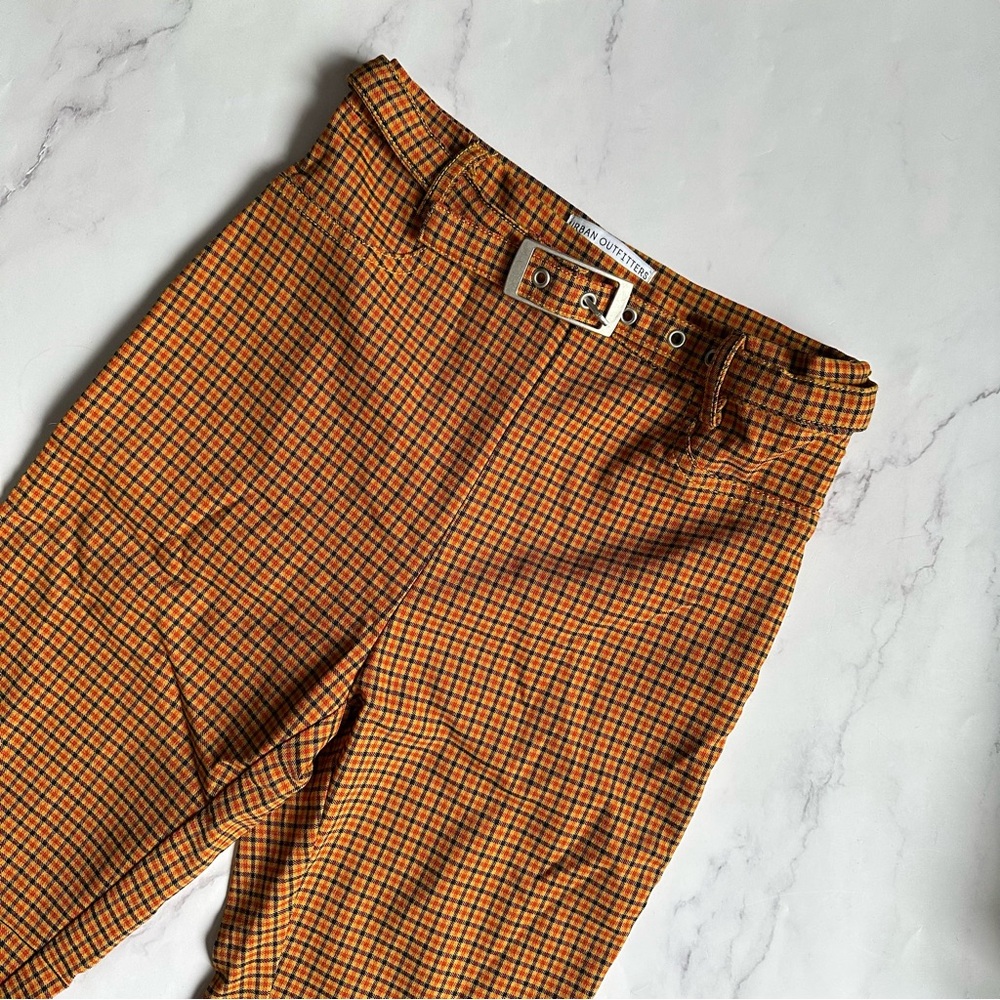 Urban Outfitters US 0 Neve Belted High-Waisted Cigarette Pant Orange Multi - Picture 5 of 16